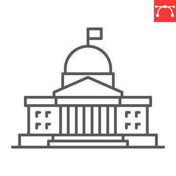 recommend clip art: Government line icon, building and architecture , congress vector icon, vector graphics, editable stroke outline sign, eps 10.