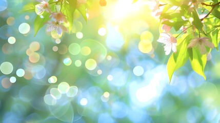 Fototapeta premium Branch of Tree With White Flowers