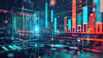 Obraz premium Financial Data Analysis background