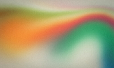 white wave orange cyan green , gradient blur with grain noise effect background trendy vintage brochure banner social or product media design