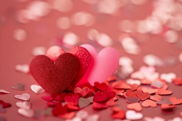 Obraz premium Romantic hearts background for valentines day