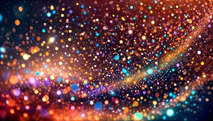 Fototapeta premium Glitter and Sparkles on a Dark Background