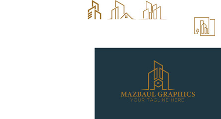 Home real estate residential building property logo