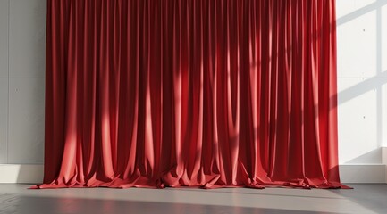 Dramatic red curtain backdrop