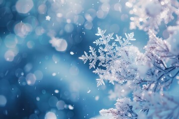 Snowflakes dance in a tranquil ballet.