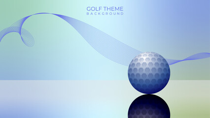 BACKGROUND 136 GOLF THEME WITH ABSTRACT WIREFRAME ILLUSTRATION
