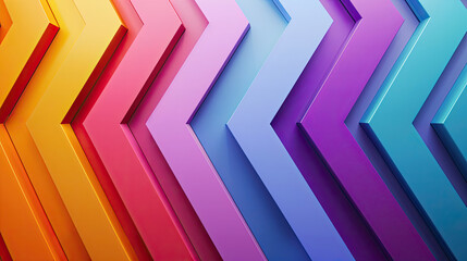 Abstract background with the row of colorful arrows