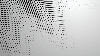 Black and white halftone dots pattern. abstract vector background
