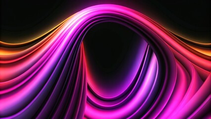 User
Black background with colorful gradient, curved lines, soft edges, dark purple and pink color scheme, blurred edges, blurred details, light tones, and blurred effect in the center of the screen.