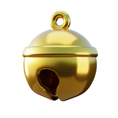 Cat Gold Bell 3D Render