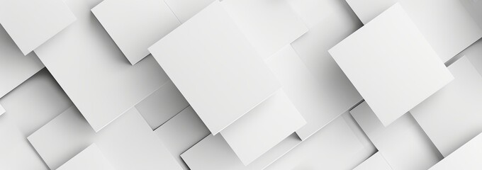 Obraz premium Abstract white background with light gray gradient and geometric shapes for design, banner or presentation concept