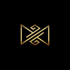 Geometric Initials M or MZ Infinity Logo