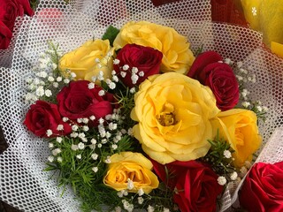 bouquet of flowers in a vase