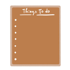 Things To do Paper