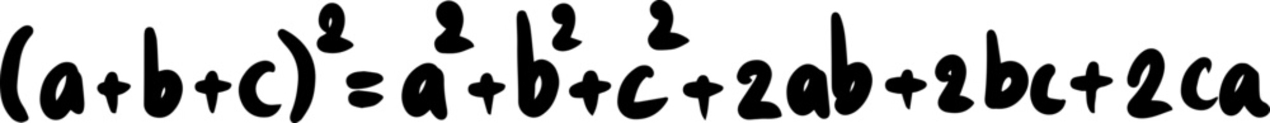 Algebra formulas math handwriting