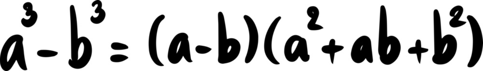 Algebra formulas math handwriting