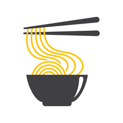 delicious noodle dish logo design