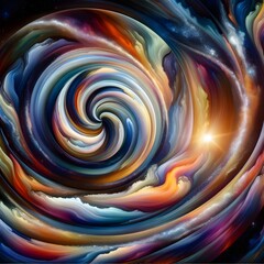 Opal Orbit  abstract colorful background in a cosmic Display