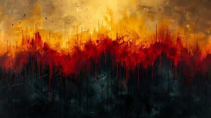 Warm Tones: Fiery Abstract Passion