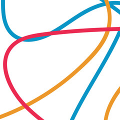 Graphic blue yellow red lines backdrop 