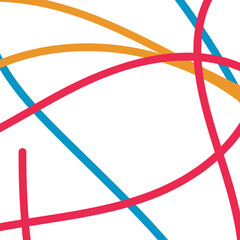 Graphic blue yellow red lines backdrop 