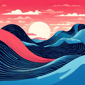 background with waves wave of the sea with beautiful cloudes 