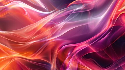 Obraz premium Colorful abstract backround features fluid, wavy lines and shapes that intertwine and overlap each other, creating a dynamic and energetic visual effect