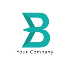 Logo design of letter B. Logo design for a company. Logo of blue color. Logo design EPS file.