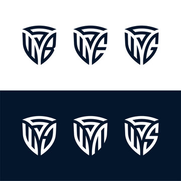 SWB Shield Lettermark Logo Set.