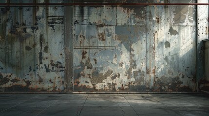 Old rusty metal wall. Industrial background.