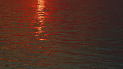 Beautiful Red And Orange Sunset Oversea. Beautiful Red Sunset Over Sea.