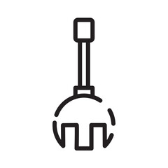 Farming Shovel Tool Line Icon