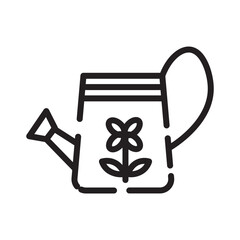 Can Plants Watering Line Icon