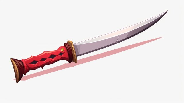 Kunai sword cartoon vector icon illustration. ninja object icon concept isolated premium vector flat