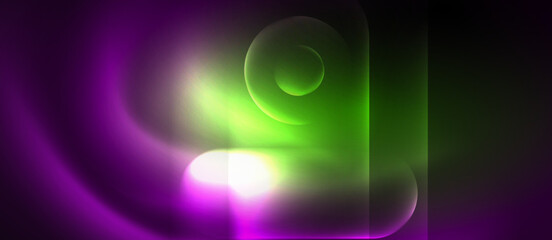 a purple and green light is shining on a black background . High quality
