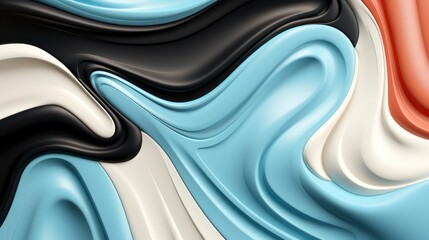 Abstract 3d background with glossy silk waves
