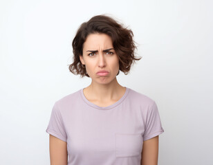 Fototapeta premium A_photo_of_an_angry_woman_with_short_brown_hair04