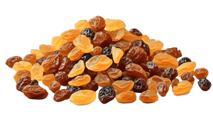 Obraz premium dried fruits and raisin isolated on transparent background cutout