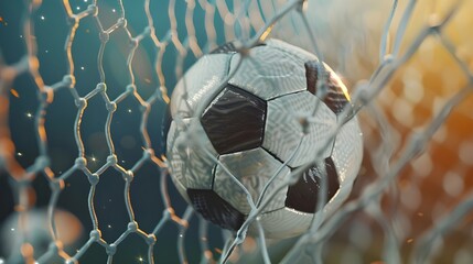 Soccer Ball in Goal Net. Soccer Ball in Goal Net Vector