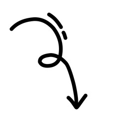 hand drawn doodle arrow 