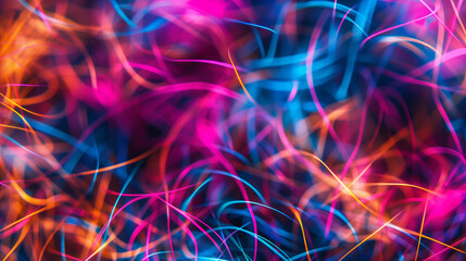 Obraz premium 3d abstract background with ultraviolet neon light and wavy lines. Abstract pink and blue wave, Abstract background with colorful diagonal stripes. digital graphics or lines on glass, modern aesthetic