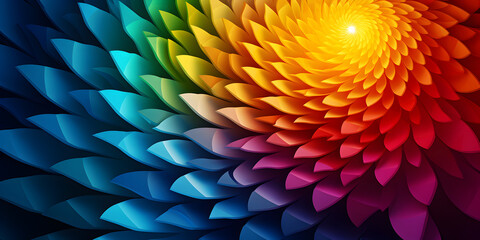 Intense colors in a hypnotic pattern Luminous and Brilliant on abstract background
 - obrazy, fototapety, plakaty
