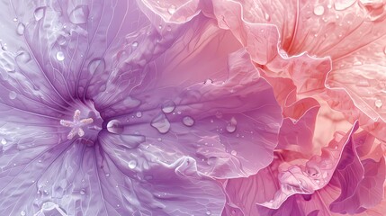 Colorful blooming petunia flowers illustration poster background