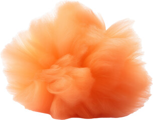 orange cotton candy isolated on white or transparent background,transparency 