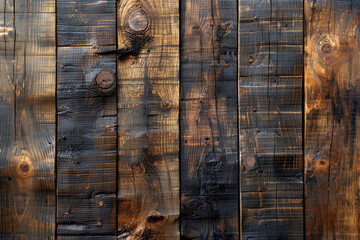A closeup of weathered wooden planks, showcasing the intricate grain and natural textures that give it an aged appearance. Created with Ai - Powered by Adobe