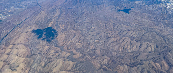 aerial view of  plateau in west-northern China