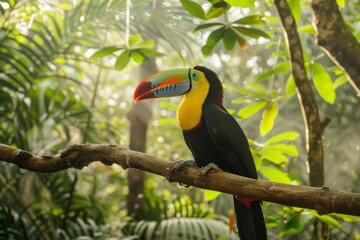 Marvel at the diversity of life as you encounter colorful birds, exotic insects, and elusive animals amidst the dense foliage, Generative AI