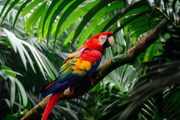 Obraz premium Marvel at the diversity of life as you encounter colorful birds, exotic insects, and elusive animals amidst the dense foliage, Generative AI