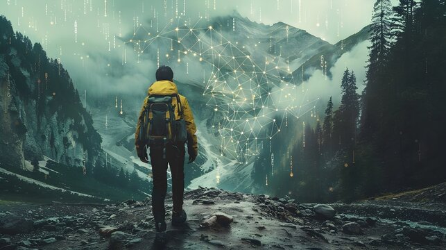 Codebreakers Adventure Deciphering Encrypted Messages Amid Rugged Mountain Terrain