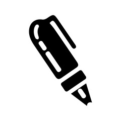 Fototapeta premium ink pen icon, black and white, vector